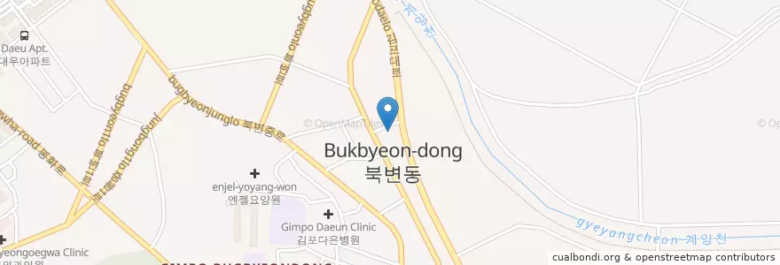 Mapa de ubicacion de 북변환승센터 en Республика Корея, Кёнгидо, 김포시.