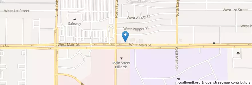Mapa de ubicacion de Panda King's Buffet en الولايات المتّحدة الأمريكيّة, أريزونا, Maricopa County, Mesa.