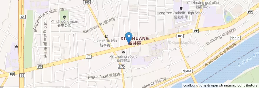 Mapa de ubicacion de 星巴克 en Taiwan, 新北市, 新莊區.
