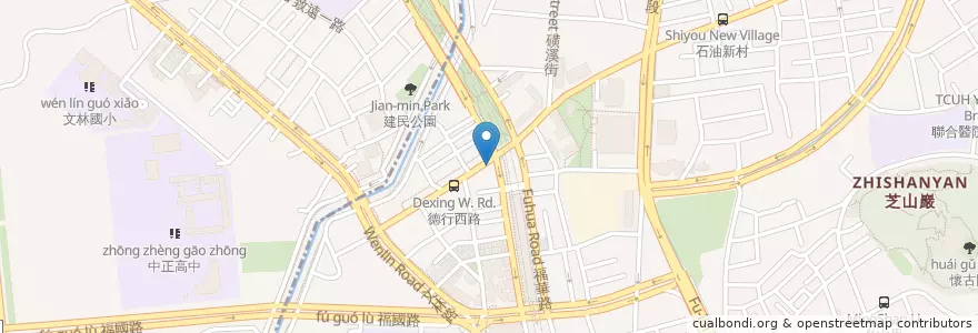 Mapa de ubicacion de 北投志明牛肉拉麵 en Taiwan, 新北市, Taipei, 士林區.