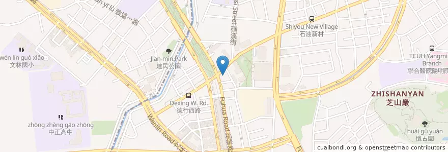 Mapa de ubicacion de 街角76Steak House en Taiwan, 新北市, Taipé, 士林區.
