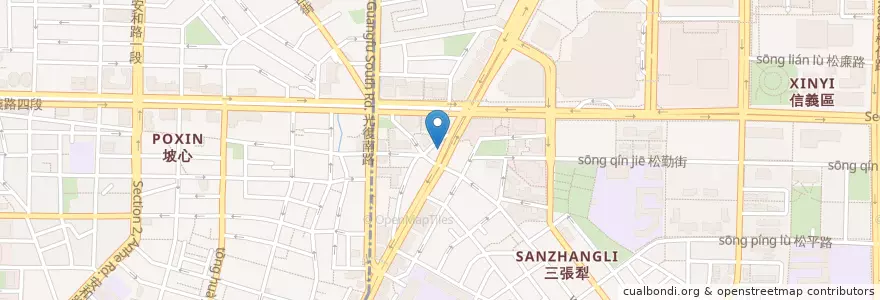Mapa de ubicacion de Pond Burger Cafe en Taiwan, Nuova Taipei, Taipei, 大安區.