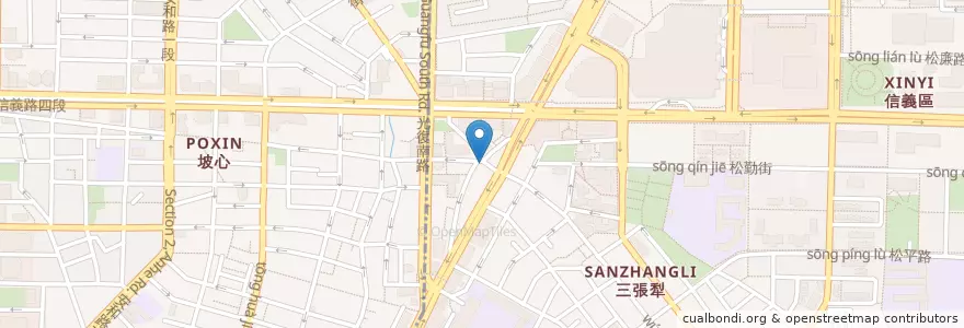 Mapa de ubicacion de 益美自助餐 en Taiwán, Nuevo Taipéi, Taipéi, 大安區.