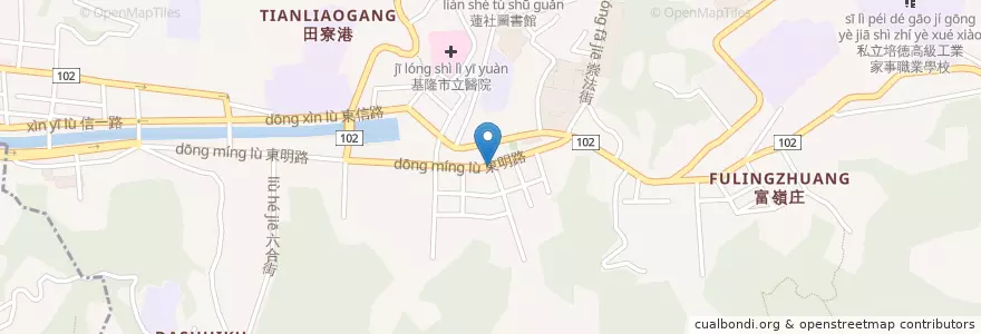 Mapa de ubicacion de 東光派出所 en 台湾, 台湾省, 基隆市, 信義区.