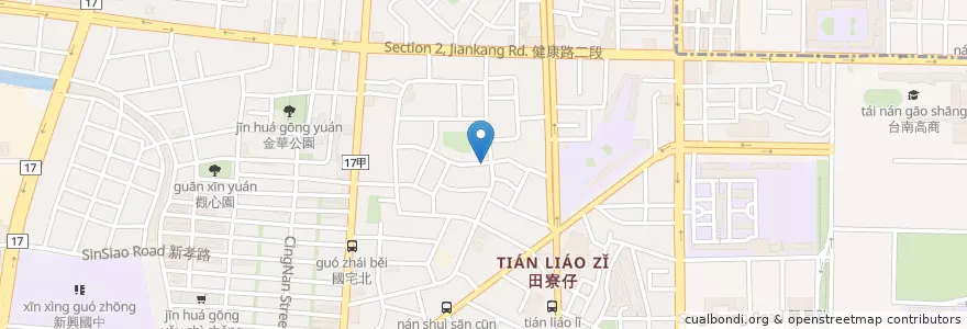 Mapa de ubicacion de 蘭州拉麵 en Tayvan, 臺南市, 南區.