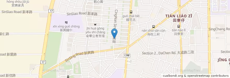 Mapa de ubicacion de 佳味燒肉飯 en 臺灣, 臺南市, 南區.