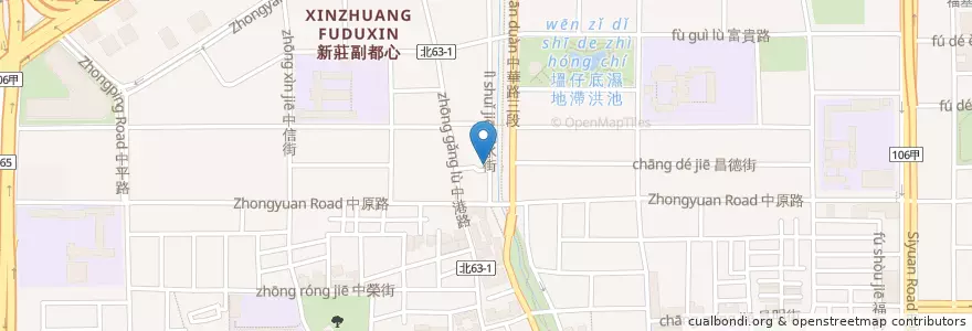 Mapa de ubicacion de 基督教改革宗長老會新莊教會 en Tayvan, 新北市, 新莊區.