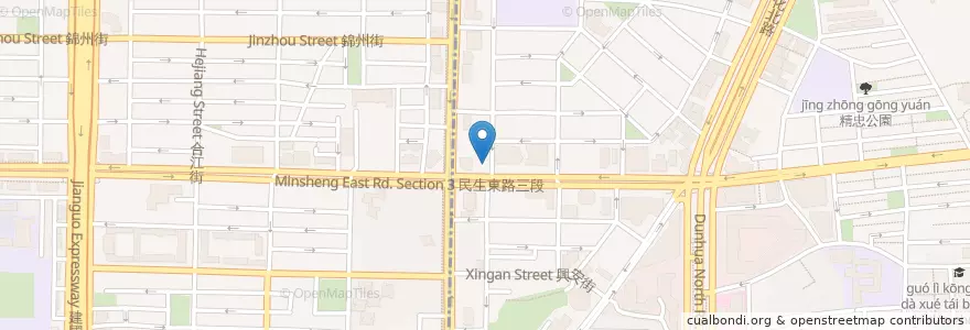 Mapa de ubicacion de 駅前石頭火鍋 民生店 en Taiwan, Nuova Taipei, Taipei, Distretto Di Songshan.