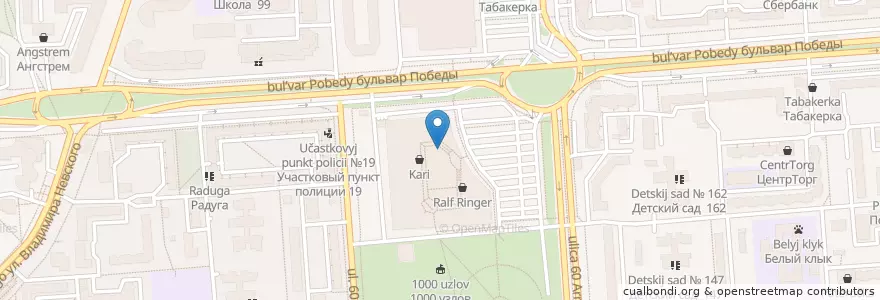 Mapa de ubicacion de Пиццерия "Ташир" en Russie, District Fédéral Central, Oblast De Voronej, Городской Округ Воронеж.