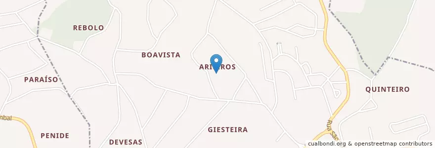 Mapa de ubicacion de Oliveira (São Mateus) en Португалия, Северный, Braga, Ave, Vila Nova De Famalicão, Oliveira (São Mateus).