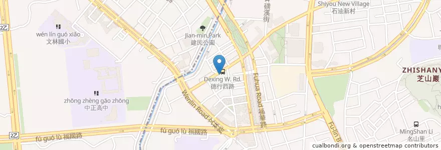 Mapa de ubicacion de 指筌中醫診所 en Taiwan, 新北市, Taipé, 士林區.