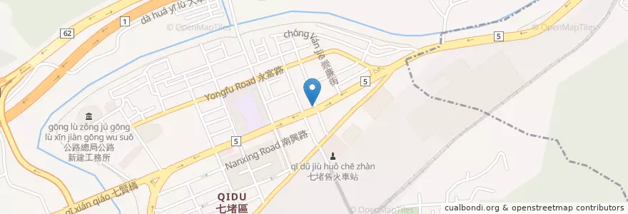 Mapa de ubicacion de 基隆市政府警察局第三分局 en Tayvan, 臺灣省, 基隆市, 七堵區.