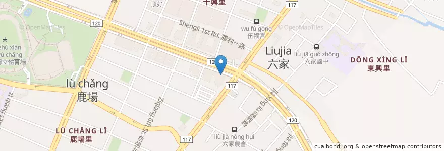 Mapa de ubicacion de 臺灣銀行 en Taiwán, Provincia De Taiwán, Condado De Hsinchu, 竹北市.