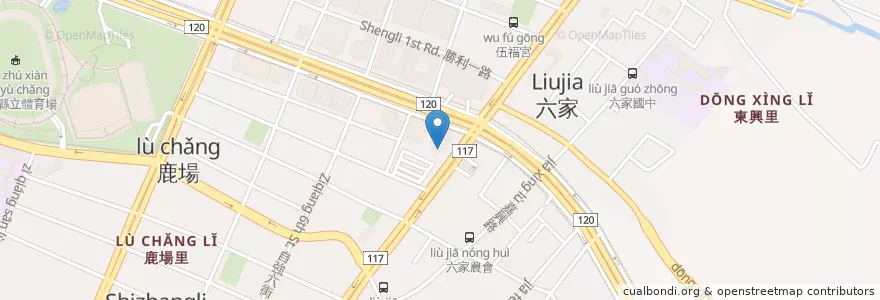 Mapa de ubicacion de 渣打國際商業銀行 en Тайвань, Тайвань, Уезд Синьчжу, 竹北市.