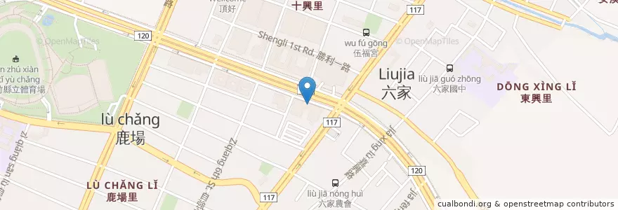 Mapa de ubicacion de 匯豐銀行 竹北分行 en Taiwan, Taiwan Province, Hsinchu County, Zhubei City.
