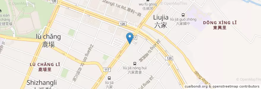 Mapa de ubicacion de 永豐商業銀行 en تایوان, 臺灣省, 新竹縣, 竹北市.