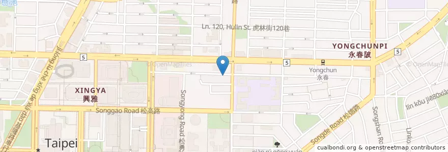Mapa de ubicacion de 祥哥麻辣燙 en 臺灣, 新北市, 臺北市, 信義區.