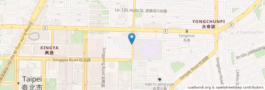 Mapa de ubicacion de 麥味登 en تايوان, تايبيه الجديدة, تايبيه, 信義區.