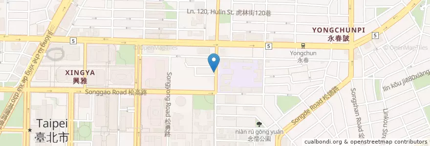 Mapa de ubicacion de 小黑人米苔目 en Taiwan, Neu-Taipeh, Taipeh, Xinyi.