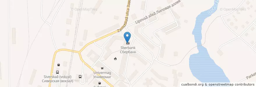 Mapa de ubicacion de Сбербанк en Russland, Föderationskreis Nordwest, Oblast Leningrad, Rajon Gattschina, Сиверское Городское Поселение.