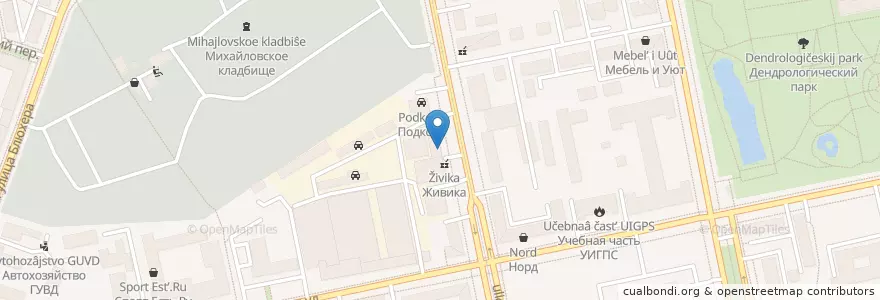 Mapa de ubicacion de Живика en 러시아, Уральский Федеральный Округ, Свердловская Область, Городской Округ Екатеринбург.