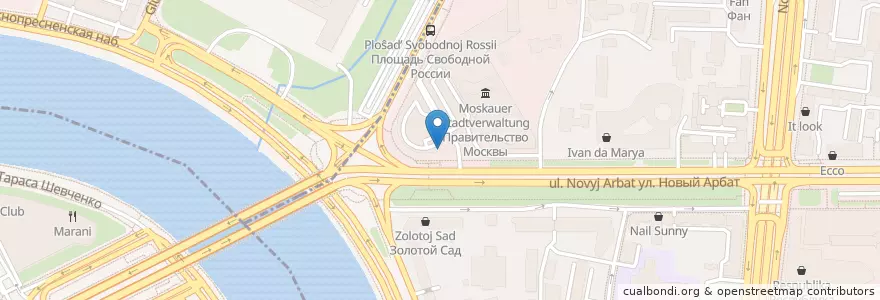 Mapa de ubicacion de Райффайзен en Rusia, Distrito Federal Central, Москва, Distrito Administrativo Central, Пресненский Район.