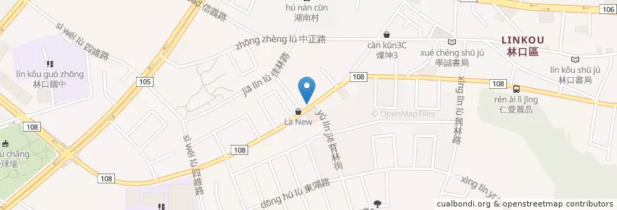 Mapa de ubicacion de 永和豆漿 en Тайвань, Новый Тайбэй, 林口區.