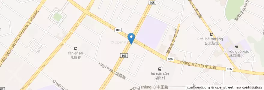 Mapa de ubicacion de 火鍋世家 en Taiwán, Nuevo Taipéi, 林口區.