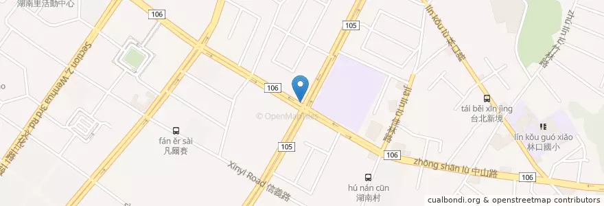 Mapa de ubicacion de 永和豆漿 en تايوان, تايبيه الجديدة, 林口區.