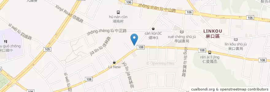 Mapa de ubicacion de 玉女小館 en 타이완, 신베이 시, 린커우 구.