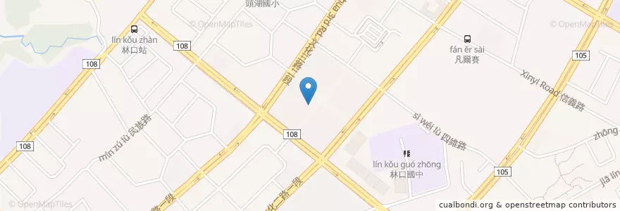 Mapa de ubicacion de 阿勳食堂 en Тайвань, Новый Тайбэй, 林口區.