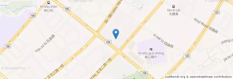Mapa de ubicacion de 丼工坊 en 타이완, 신베이 시, 린커우 구.