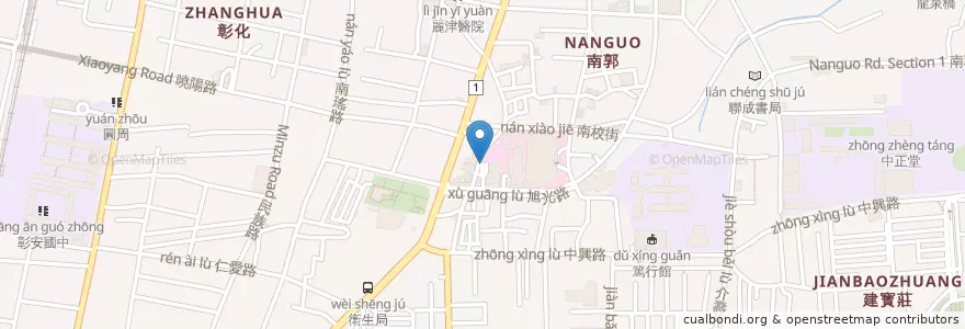 Mapa de ubicacion de 兒童醫院停車場 en تايوان, مقاطعة تايوان, مقاطعة تشانغوا, 彰化市.