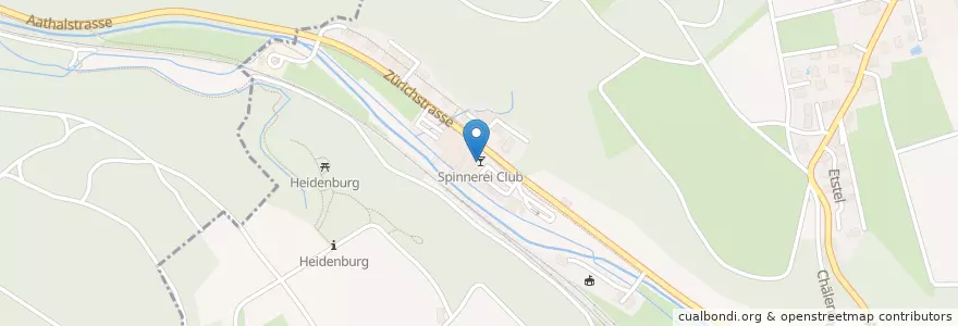 Mapa de ubicacion de Spinnerei Club en Svizzera, Zurigo, Bezirk Hinwil, Seegräben.
