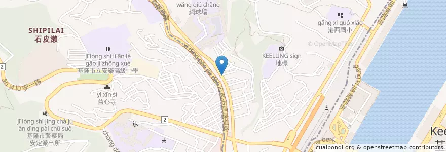 Mapa de ubicacion de 基隆西定路郵局（已裁撤） en Tayvan, 臺灣省, 基隆市, 中山區.