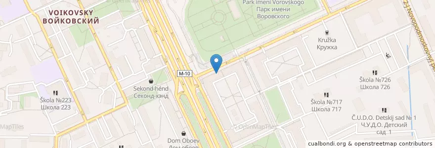 Mapa de ubicacion de Планета здоровья en Russie, District Fédéral Central, Moscou, Северный Административный Округ, Войковский Район.