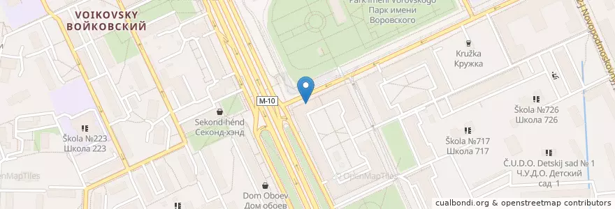 Mapa de ubicacion de Горздрав en Rusia, Distrito Federal Central, Москва, Северный Административный Округ, Войковский Район.