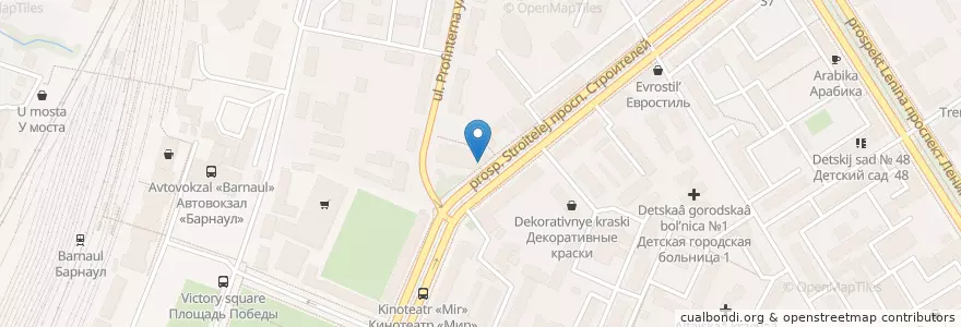 Mapa de ubicacion de Гриль бар BBQ en ロシア, シベリア連邦管区, アルタイ地方, バルナウル管区.
