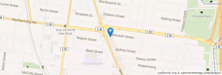 Mapa de ubicacion de Pete's Charcoal Chicken en Австралия, Виктория, City Of Moonee Valley.