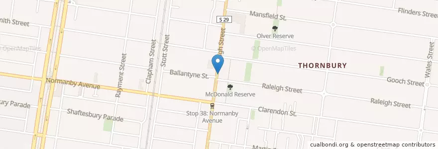Mapa de ubicacion de Commonwealth Bank en Australia, Victoria, City Of Darebin.