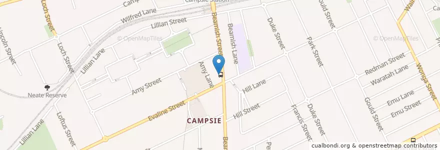 Mapa de ubicacion de Campsie Family Medical Centre en Австралия, Новый Южный Уэльс, Canterbury-Bankstown Council, Sydney.