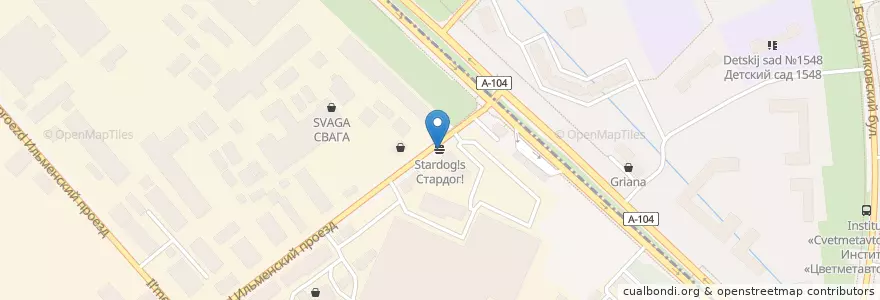 Mapa de ubicacion de Стардог!s en Rússia, Distrito Federal Central, Москва, Северный Административный Округ, Бескудниковский Район.