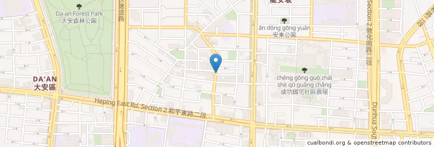 Mapa de ubicacion de 漫高三明治 en تايوان, تايبيه الجديدة, تايبيه, 大安區.