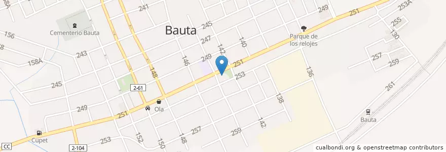Mapa de ubicacion de El Cochinito en کوبا, Artemisa, Bauta, Ciudad De Bauta.