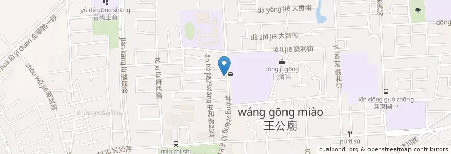 Mapa de ubicacion de 阿松臭豆腐 en Тайвань, Тайнань, 新營區.