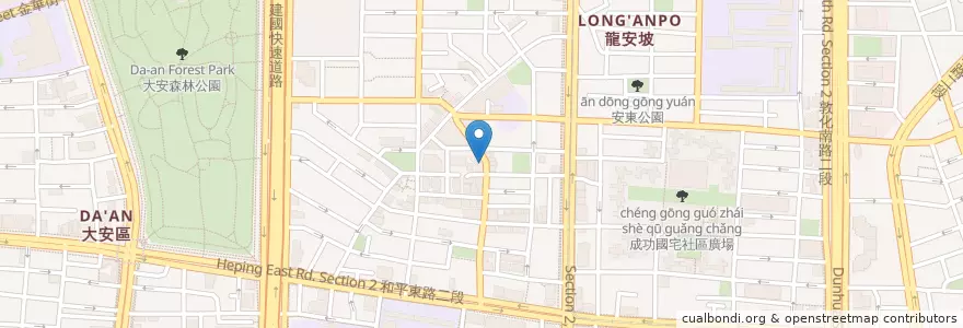 Mapa de ubicacion de 天主教靈醫會聖嘉民之家 en Taiwan, Nuova Taipei, Taipei, 大安區.