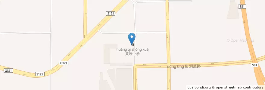 Mapa de ubicacion de 黄岐中学 en China, Guangdong, 佛山市, 南海区.