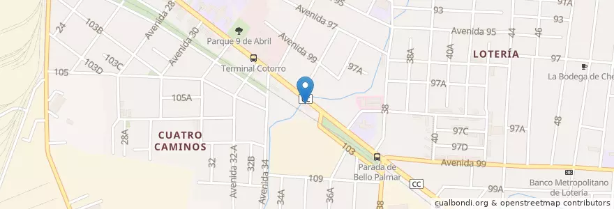 Mapa de ubicacion de Cupet Cotorro en 쿠바, La Habana, Cotorro.