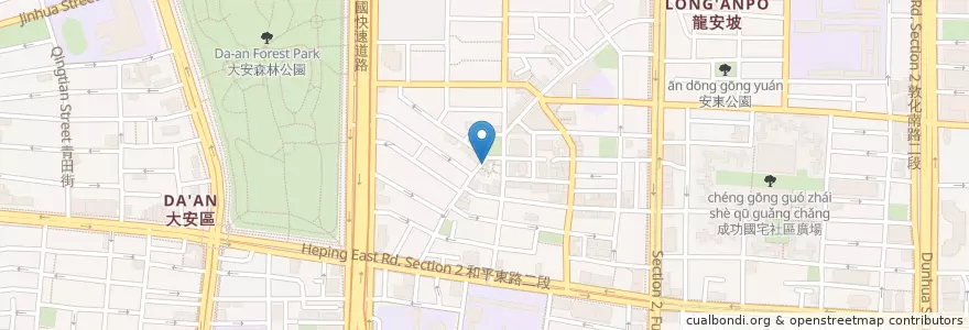 Mapa de ubicacion de 食為先餐坊 en Taiwan, Neu-Taipeh, Taipeh, Da’An.