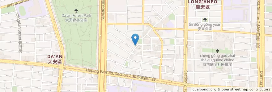 Mapa de ubicacion de 小地方 en Taiwan, New Taipei, Taipei, Da'an District.